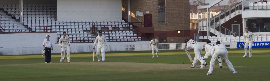 An early season friendly game at the county ground