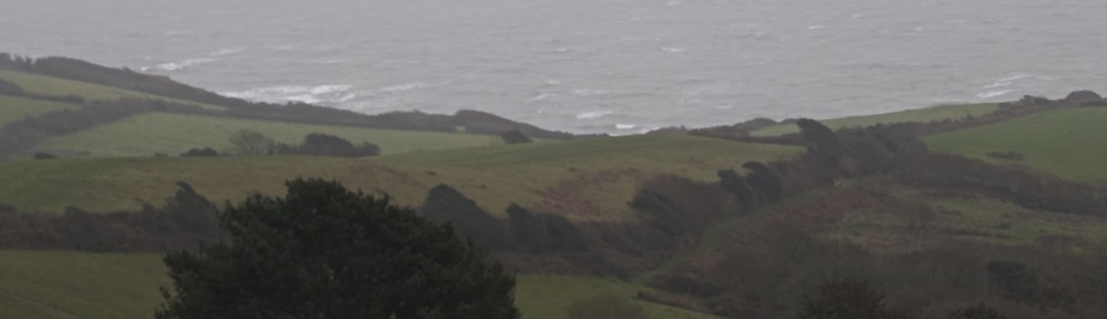 A dark rainy day on Stonebarrow Hill